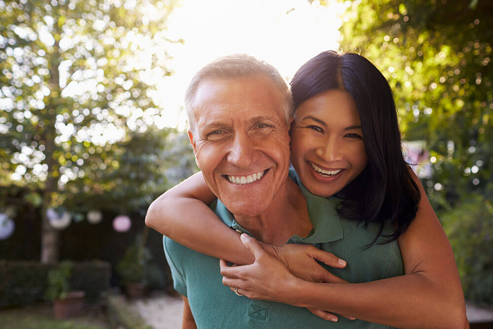 Happy Mature Couple In Park