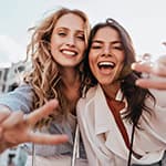 Two Fun Women Posing