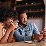 Happy Couple at Table