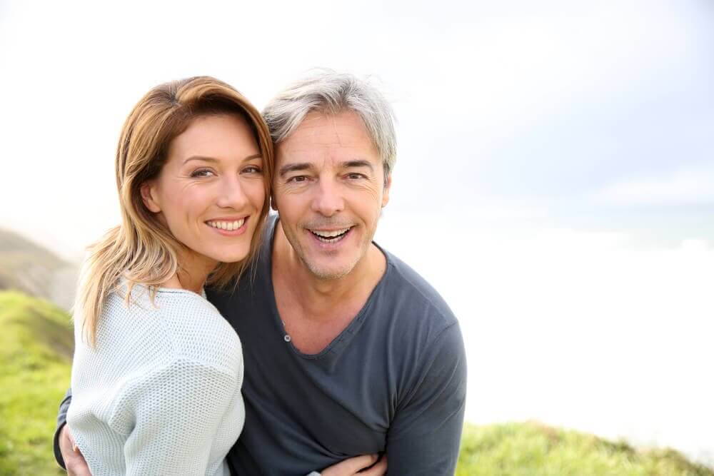 Happy couple outdoors