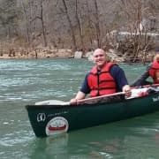 Man in a canoe